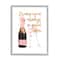 Stupell Industries Champagne Always Good Idea Phrase Chic Wine Bottle Framed Wall Art